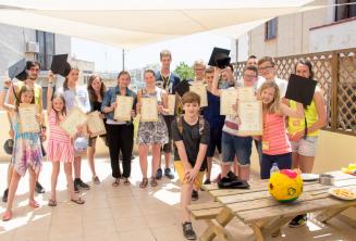 語学コースを修了した英語学習者のグループ